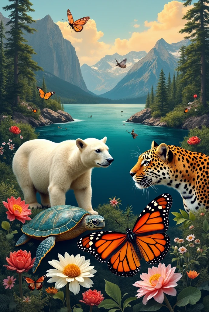 Examples of how to make a collage of endangered animals with a little description about the animals. One that is really pretty please