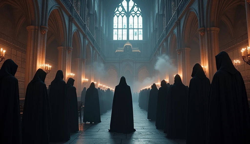 8k、(number々の賞を受賞したmasterpiece、Incredible detail、Texture、Maximum details), (summoning magic),(Angkor Wat at night (Angkor Wat) - Cambodia), (dark organization)arafed image of a group of people in a church with candles,lit candle, dark cinematic concept art, elegant cinematic fantasy art, photorealistic dark concept art, by Beeple, dark robes, wojtek fus, gothic epic library concept, gothic epic library, epic cinematic concept art, dark concept art, Beeple and mike winkelmann, symmetrical epic fantasy art, High resolution, masterpiece, Highest quality, Intricate details, Very detailed, Clear focus, practical skin texture, texture,  Shot with Canon, 85mm, Shallow and deep, Kodak Vision Color, Exactly, Very detailed, photograph_\(Extremist\), photographpractical, practical, Post-processing, Maximum details, Roughness, Real Life, Extremist practical, Photorealism, photographgraphy, 8K Ultra HD, photographgraphy
