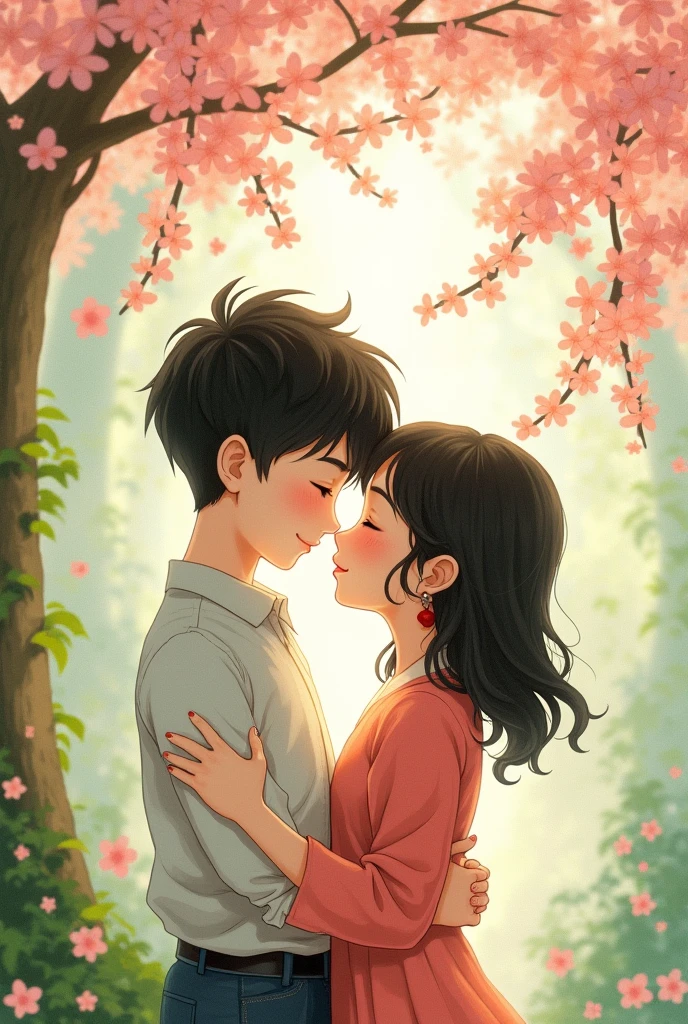 Created a design symbolizing the love between a Japanese boy and a Vietnamese girl