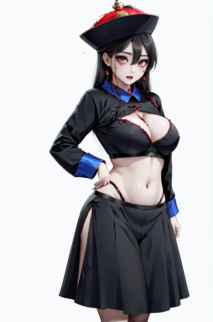 zombie,Chinese style,Bellyband,Large Breasts,,deep mountain,