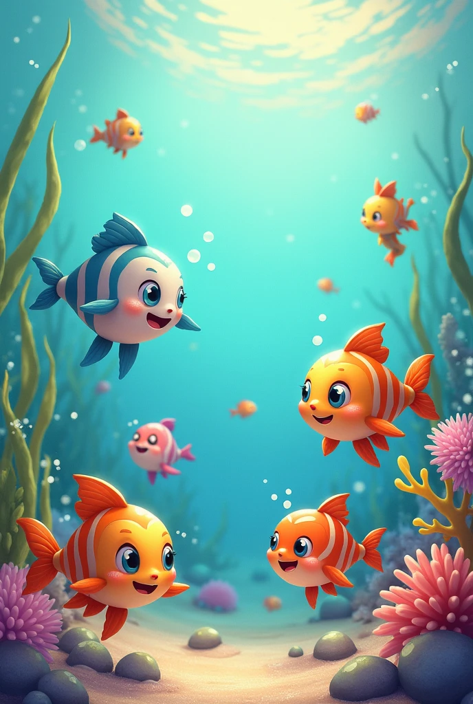 Kawaii aquatic animals