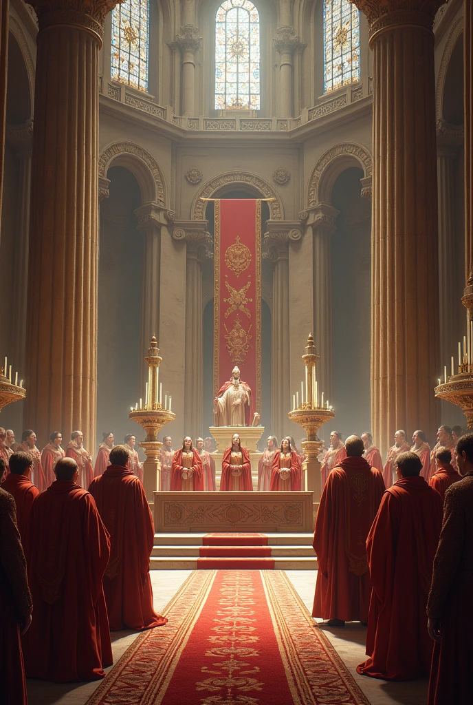 Usually an image of the Holy Senate