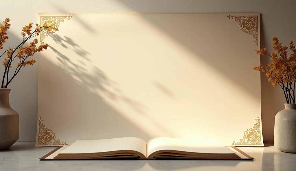 (Photorealism:1.2), BLANK PAPER ATTRACTS ATTENTION, aesthetic, ISLAMIC NUANCE