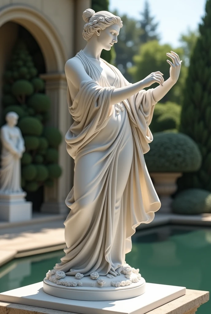 marble statue musician 