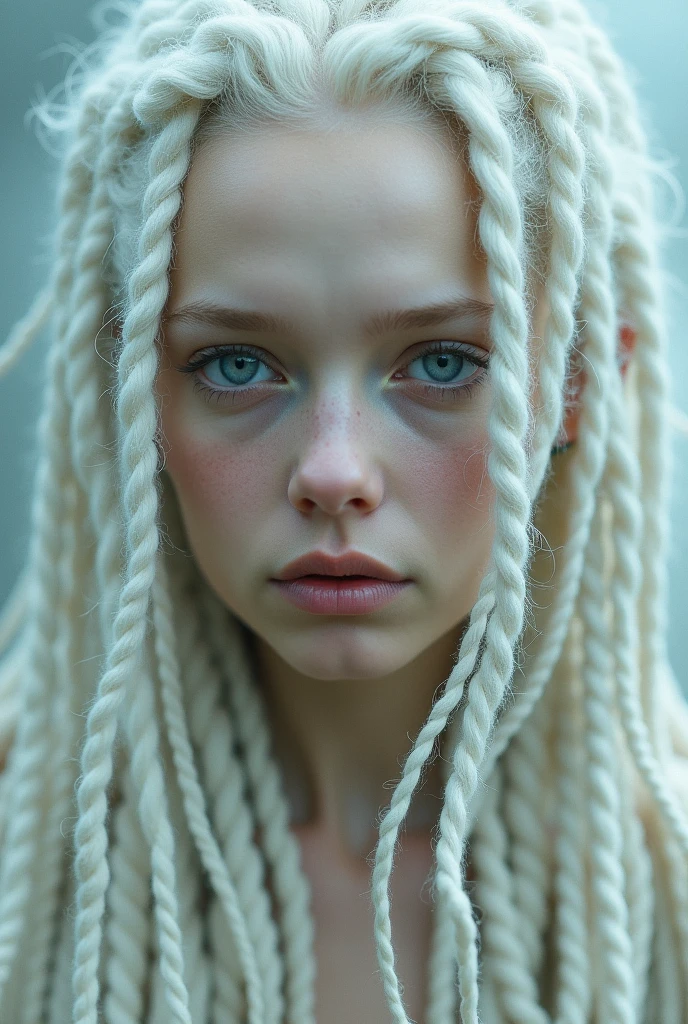 Woman with White dreadlocks 