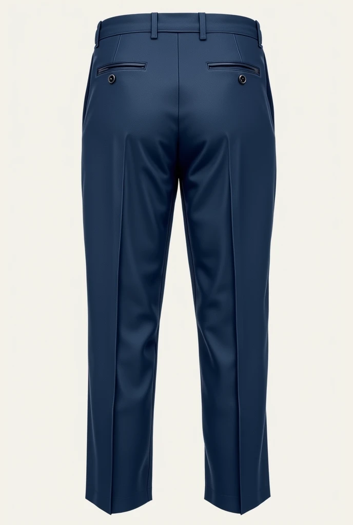 Croque of a pair of blue straight-cut tailored pants 