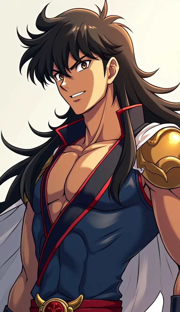 ((best quality)), ((artwork)), ((realistic)), ((best quality)), ((artwork)), Dragon Shiryu from the anime Saint Seiya ((realistic)), ( high resolution), original, extremely detailed 8K, (photorealistic: 1.4), flawless face, perfect eyes, symmetrical body shape, smile,
