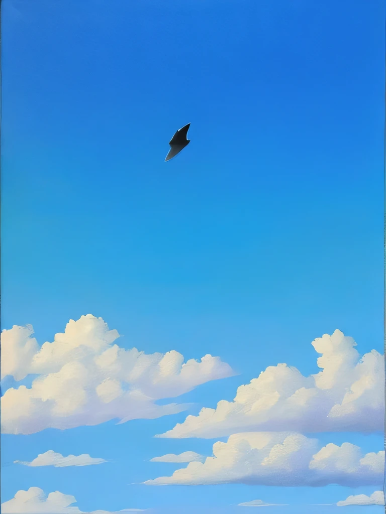 Blue sky painting, Magritte&#39;s style, high quality