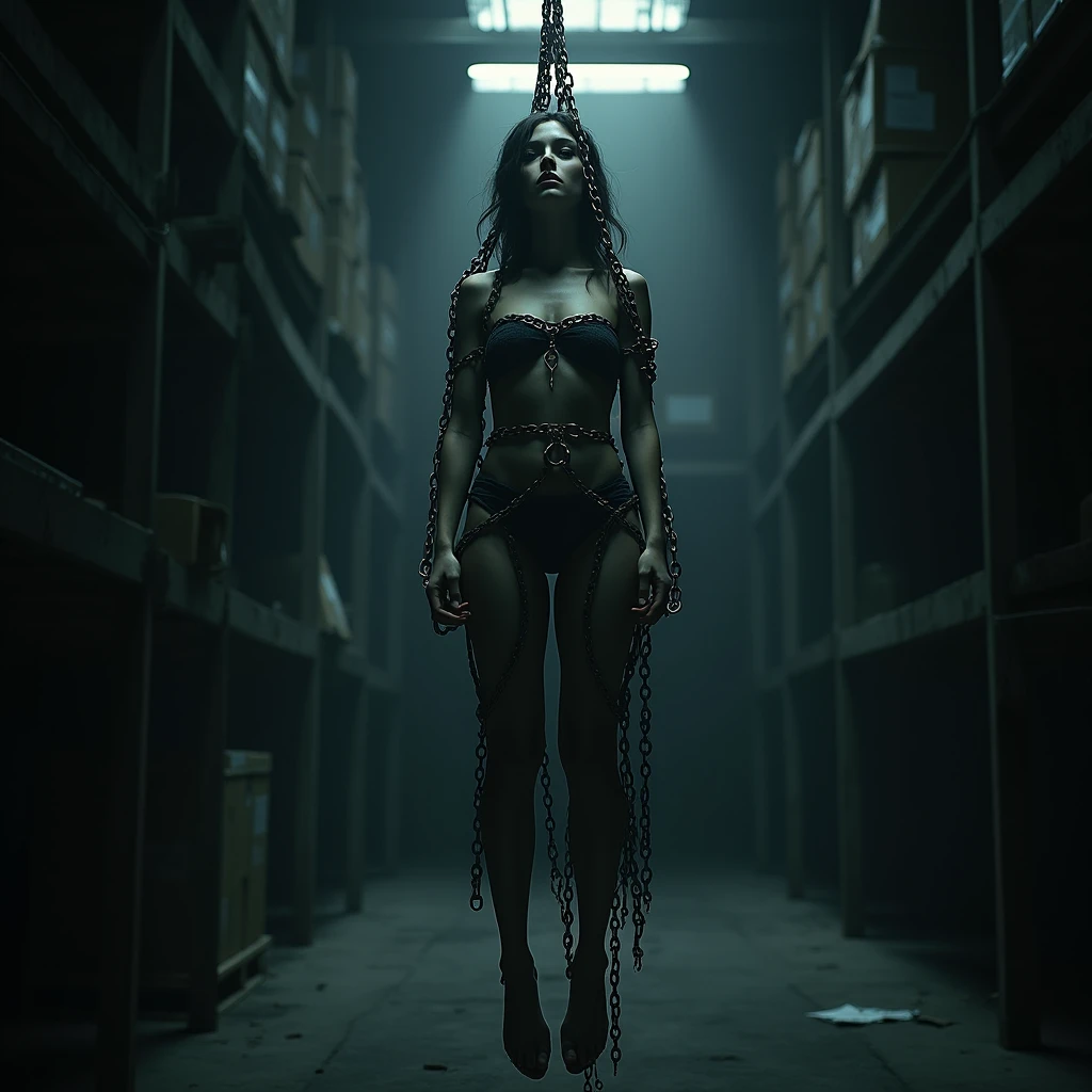(a woman trapped in an alien mechanism, , tight straps),(alien deformities), (frightened facial expression), (alien experiments),(metallic surfaces), (glowing lights), (sharp angles),(sinister atmosphere), (extraterrestrial technology),(ominous shadows), (unfamiliar symbols),(suspended in mid-air), (limited visibility), (tension and suspense), (otherworldly environment),(scientific equipment), (mysterious contraptions), (strange sounds), (disoriented feeling),(struggling to escape), (intense emotions), (creepy atmosphere), (silhouette), (strange sensations),(mysterious energy),(distinctive alien presence),(unsettling experience),(clashing colors), (conflicting textures), (dramatic composition),(alien machinery), (hypnotic patterns), (emerging light),(captivating composition), (eerie ambiance), (uncertainty),(ominous energy), (confined space), (anatomical distortions)