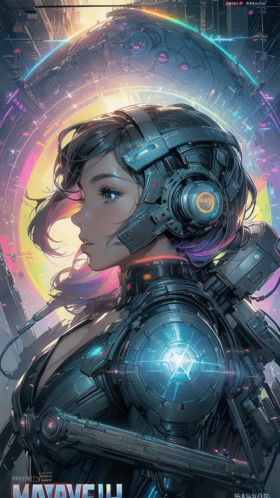 (((masterpiece, highest quality))),(((solo:1.2))),(((1girl:1.2))),32k wallpaper, very detailed, poster, vintage science fiction,(((((geometric cinematic movie poster))))), ((((bauhaus)))),(((abstract))),((((mid century modern)))),(((((portfolio))))),(((((Close-up))))),(((((bust up))))),((((more various angle)))),(((highlight))),(((complete. detailed face))),(((Extremely talented))),(((most complecated machine))),(((Overall colorfully))),((((((Absolutely simple background)))))),(((((detailed futuristic machine))))),(((Cleavage))),(((marvel super heroes))),(((rainbow color scheme)))