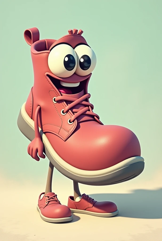 Generate a 1 shoe shoe thats has eyes and smiling