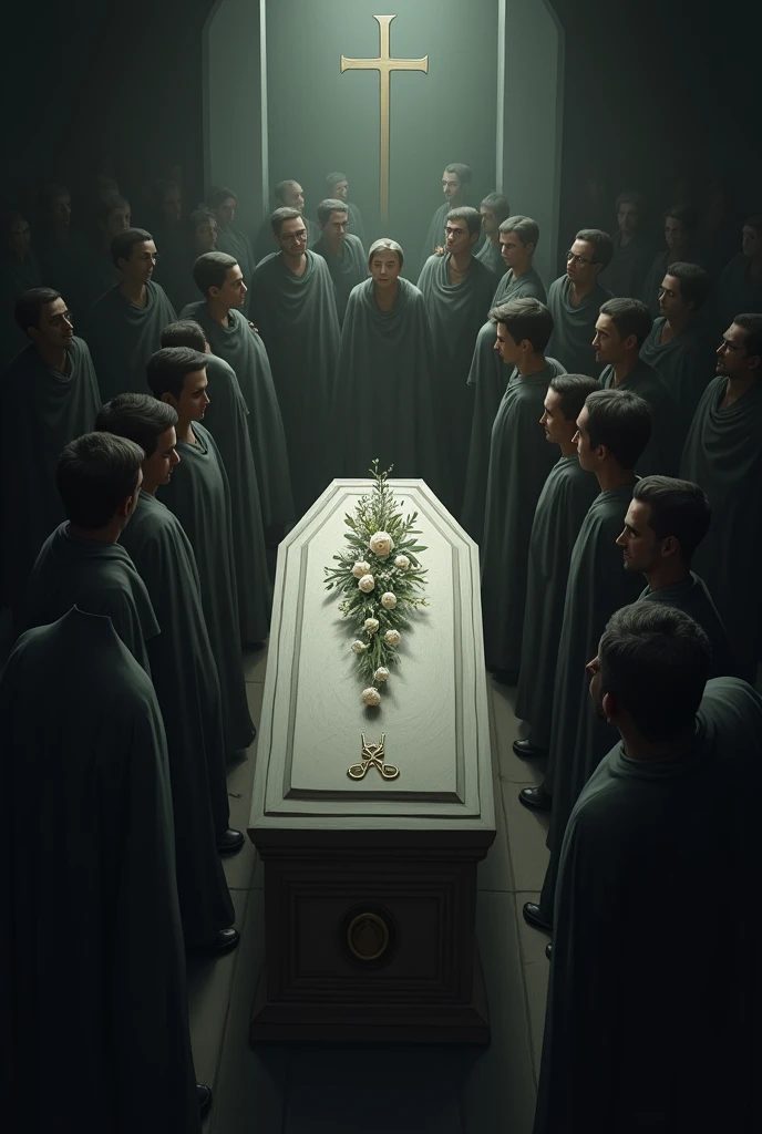 Coffin at funeral