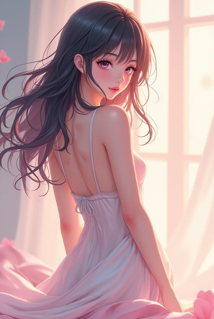Create a picture of a naked anime girl