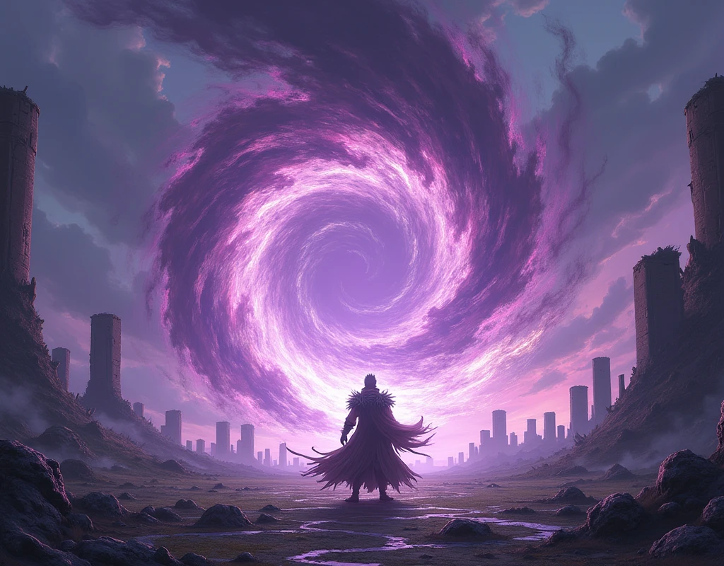 Xun revealed his shadow form and flew high into the air, channeled shadow-fire into Soul Reaper, and began to turn in a vertical arc, flipping with increasing speed. The legions were paralyzed with fear as the shadow-flame arc began to become a circle that seemed to grow in size. The wheel of fire entranced them all with fear as it lit the dark, night sky violet over the ruins of the fortress. Then as the arc hit critical size and speed, Xun stopped spinning abruptly, and the wheel of shadow-fire became a cyclone that poured down in a column into the center of the hunter and neo-Golden Sun forces and began radiating outward. Waves of shadow-fire spread throughout the fortress crystallizing the legions vast of hunters and neo-Golden Sun where they stood. The waves began pulsing and climbing through every hall, chamber, and tower as the enemy forces attempted, in vain, to flee. Wave after wave crawled across the valley and as it reached the ruined towers’ tops, it exploded out like volcanic fire and after a moment dissipated leaving only crystalized skeletons in its wake.