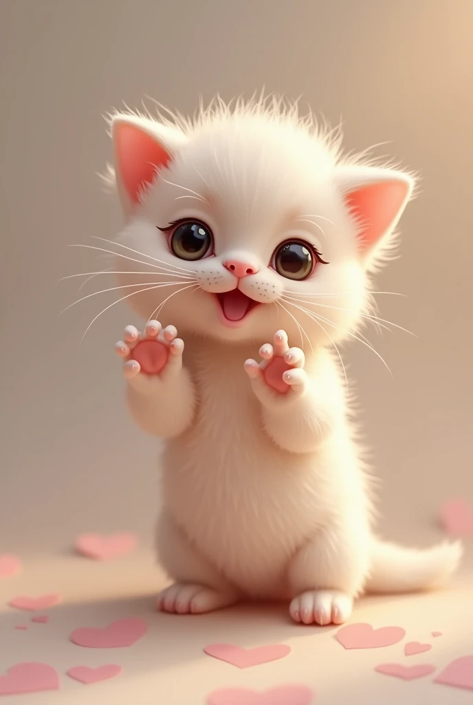 cute、Innocent、目がcute子猫、Innocent appearance、cuteポーズ