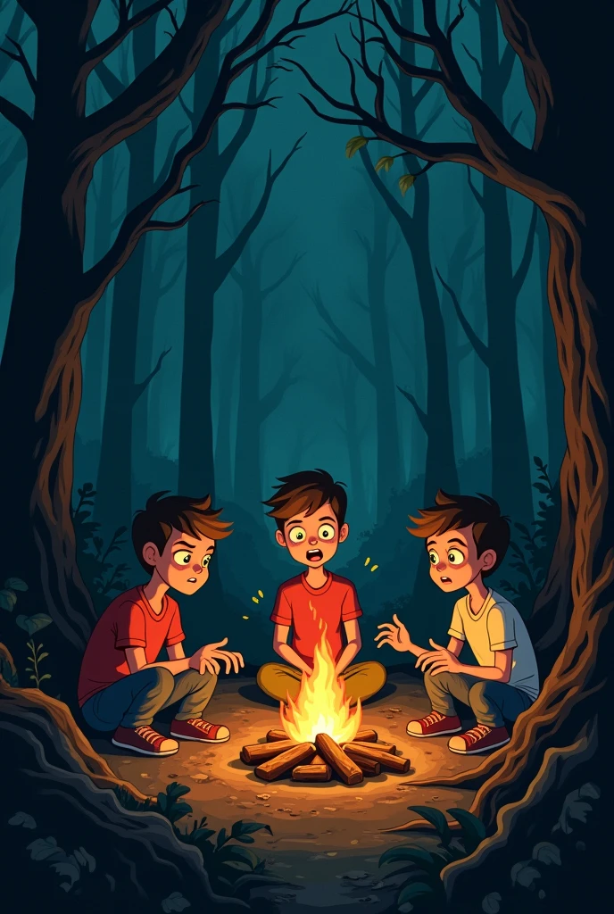 Horror camping animation 