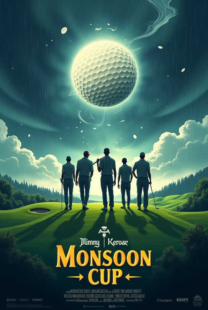 Make a poster, golf tournament named as MONSOON CUP, date 09 September, 0600hrs, at GAEPTA, nothing more written except above mentioned 