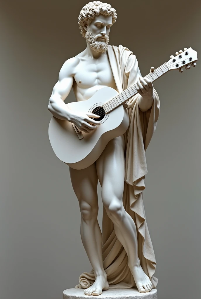 michaelangelo's marble sculpture with a guitar