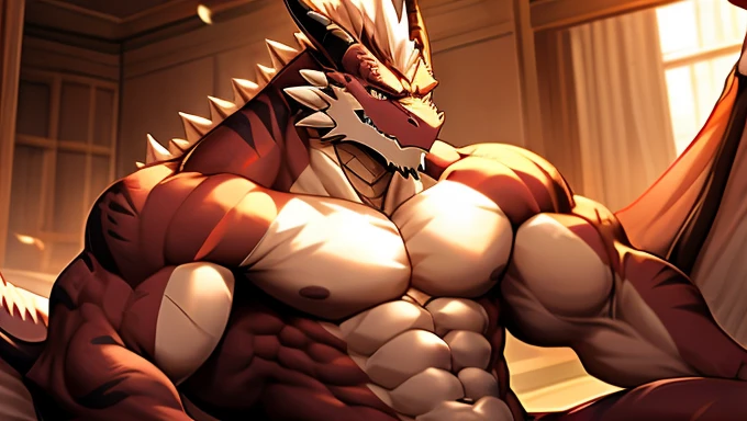 Dragon, virile, naked, muscular, dignified々Shii Tentacles