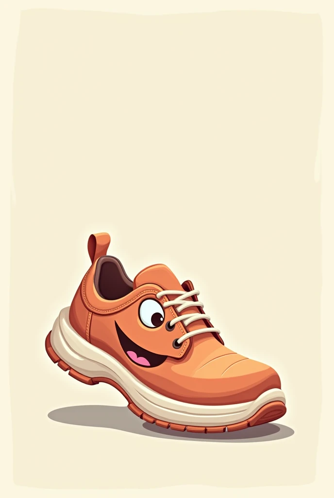 Generate a 1 shoe Thats Smiling and has eye (side view)