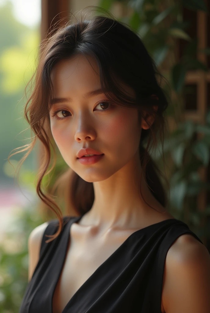 8k、Highest quality、Realistic、live-action、Small face、A smartly dressed woman in natural light、underwear、Erotic、Outdoor