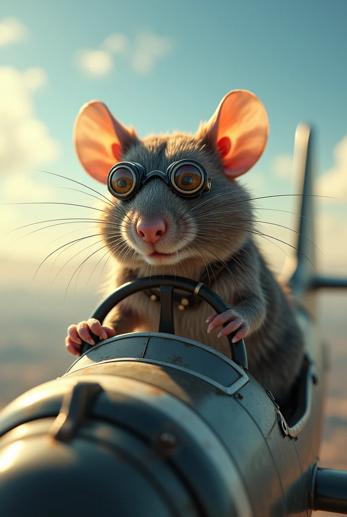 The rat driving aeroplane