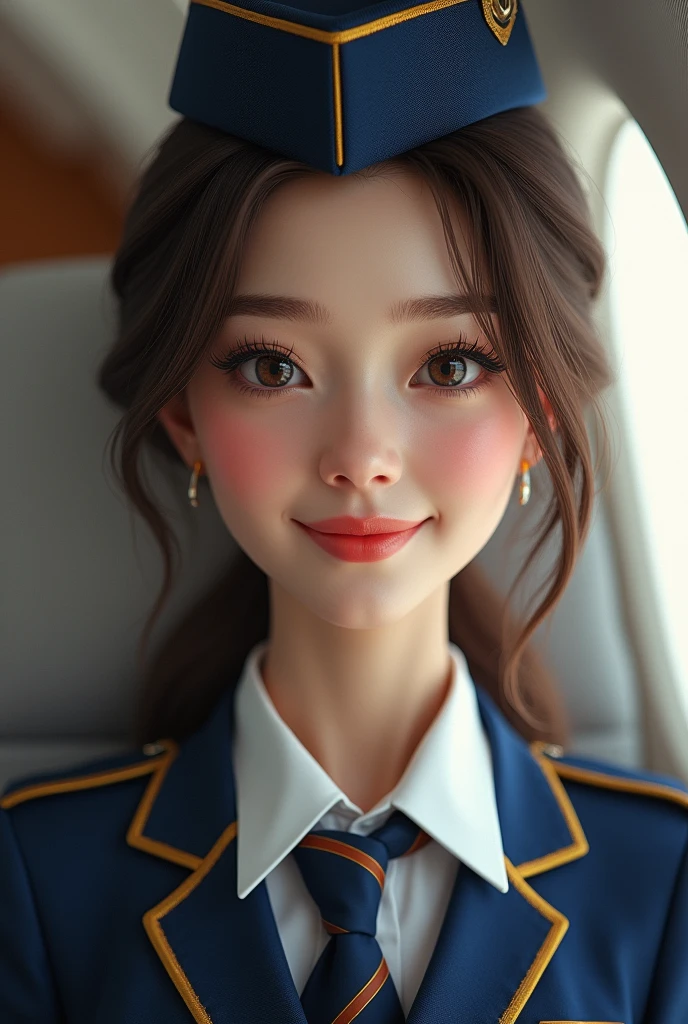 ultra realistic, realistic, 4k, textured skin, stewardess 