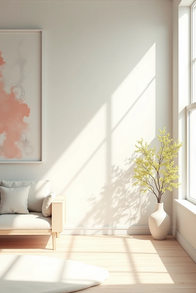An empty room anime style various styles 3/4