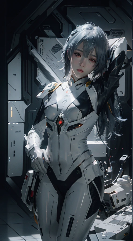((Best quality)), ((masterpiece)), (detailed:1.4), 3D, Ayanami Rei,HDR (High Dynamic Range),Ray Tracing,NVIDIA RTX,Super-Resolution,Unreal 5,Subsurface scattering,PBR Texturing,Post-processing,Anisotropic Filtering,Depth-of-field,Maximum clarity and sharpness,Multi-layered textures,Albedo and Specular maps,Surface shading,Accurate simulation of light-material interaction,Perfect proportions,Octane Render,Two-tone lighting,Wide aperture,Low ISO,White balance,Rule of thirds,8K RAW,