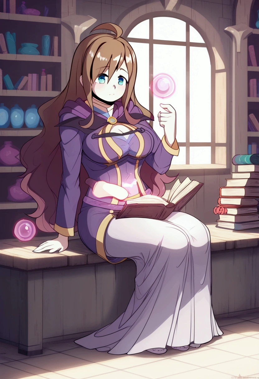 wiz, reading a magic book, magic around you