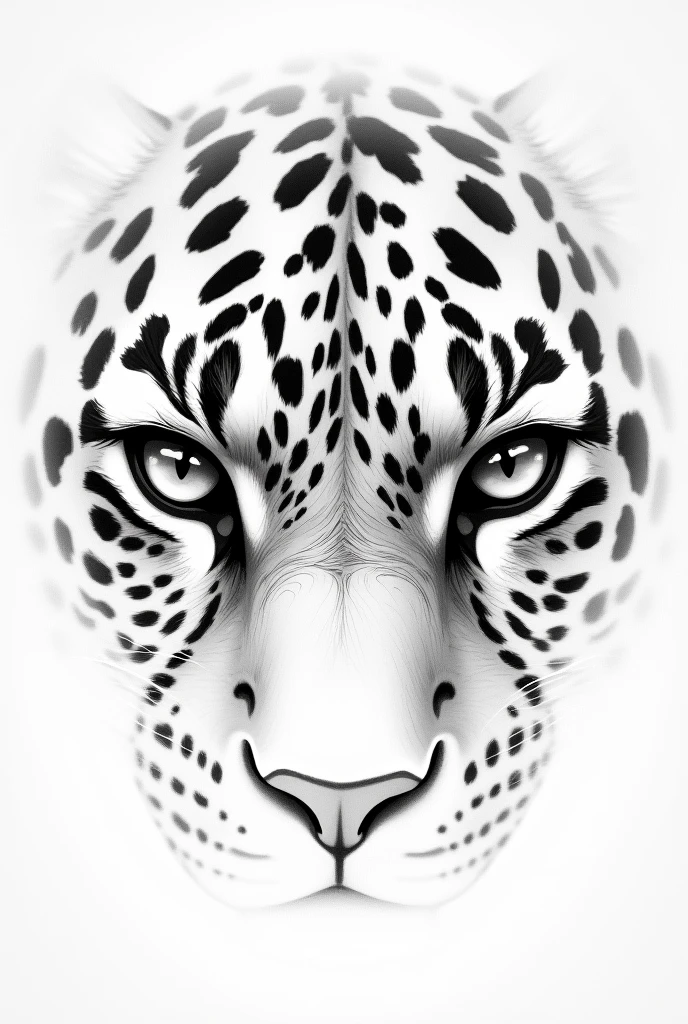 Beginner black drawing on white sheet of paper of a jaguar's eyes that doesn't look like it was made by Artificial Intelligence