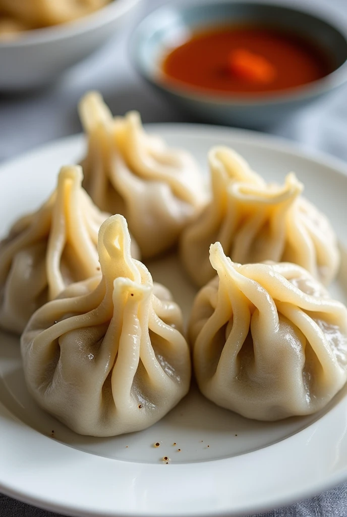 Classic Veg momo steamed in plate image of 300 x 300 pixels