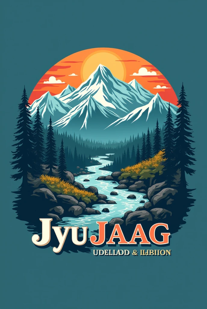Logo for jyu Jaag production with uttarakhand's theam