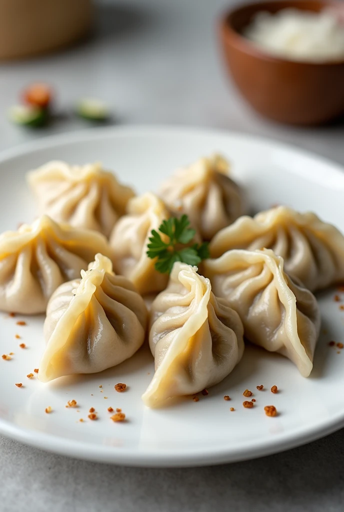 Classic Veg momo steamed in plate image of 300 x 300 pixels