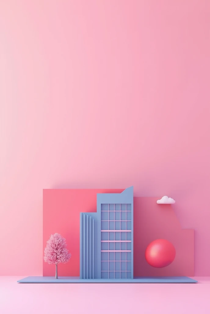Plain Poster bg no text about company building make it pink