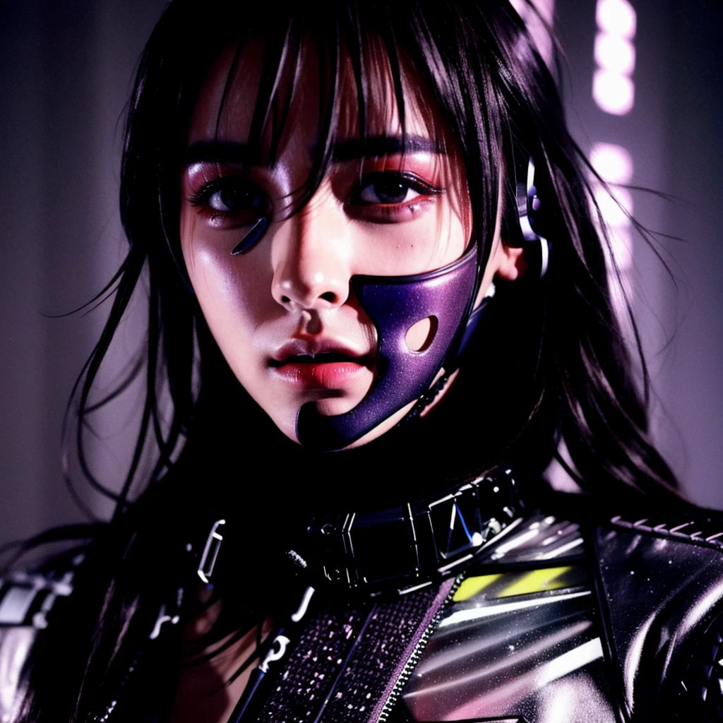 フェイスペイントをしたサイボーグのBeauty, whole body, cyber punk, Fashion Model, Beauty, masterpiece, Francis Bacon's painting style