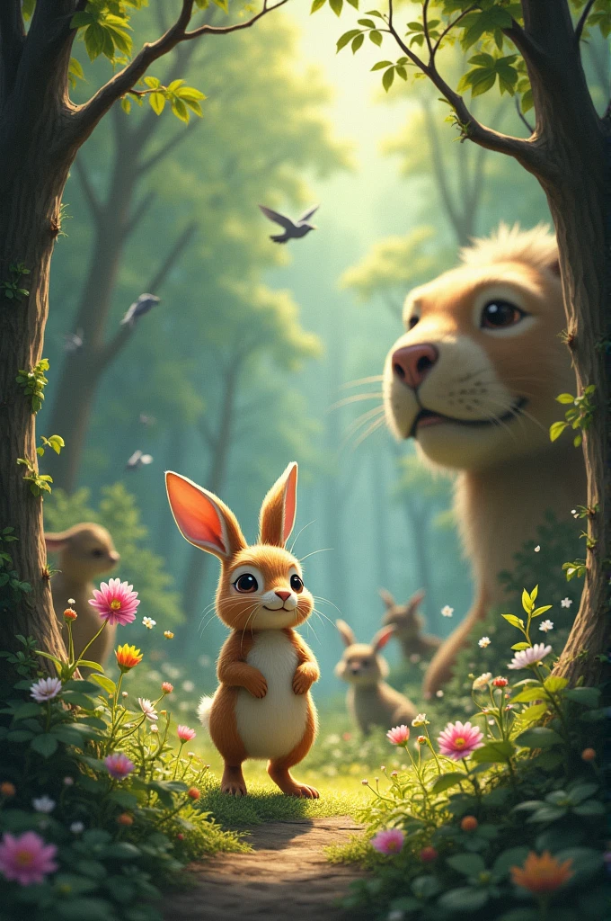 And so, the small, clever rabbit saved the entire forest. Remember, friends, sometimes it’s not the strongest who wins, but the smartest. Thanks for joining us today! Don't forget to like, share, and subscribe for more wonderful stories
