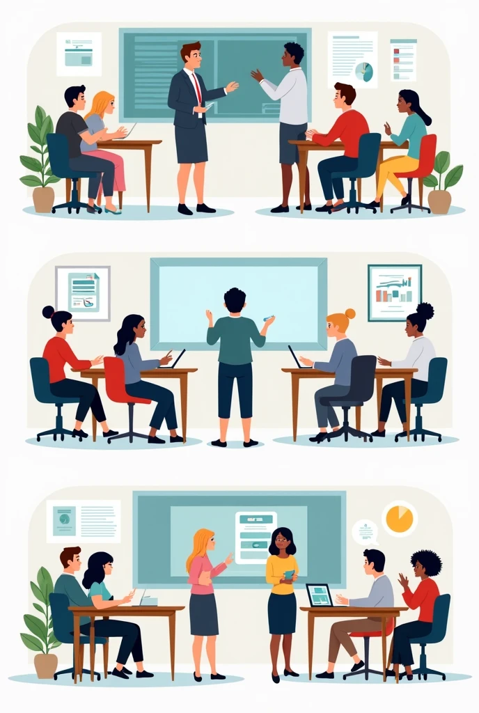 Make an outline of the three Academic pedagogical moments