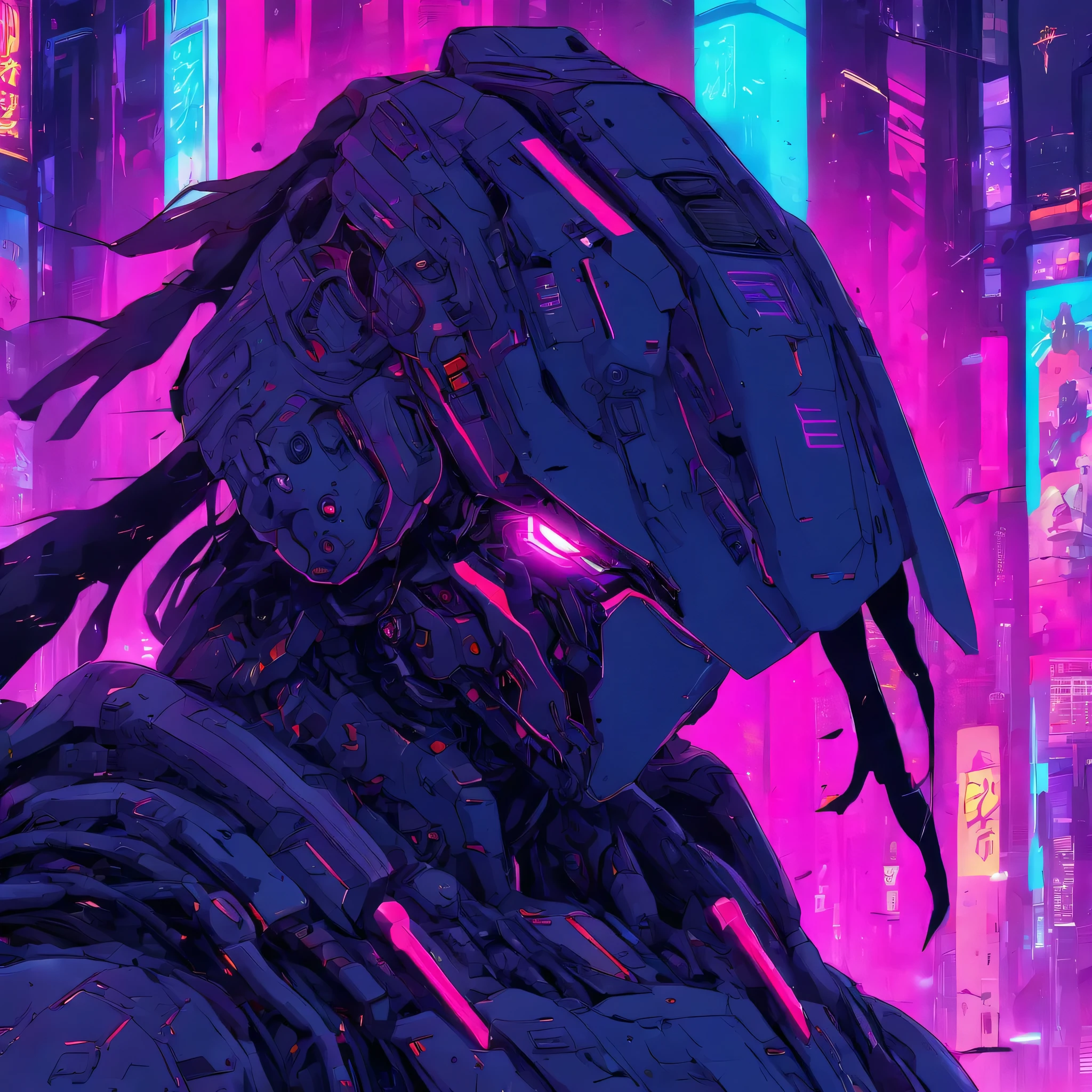 military cyberpunk mech