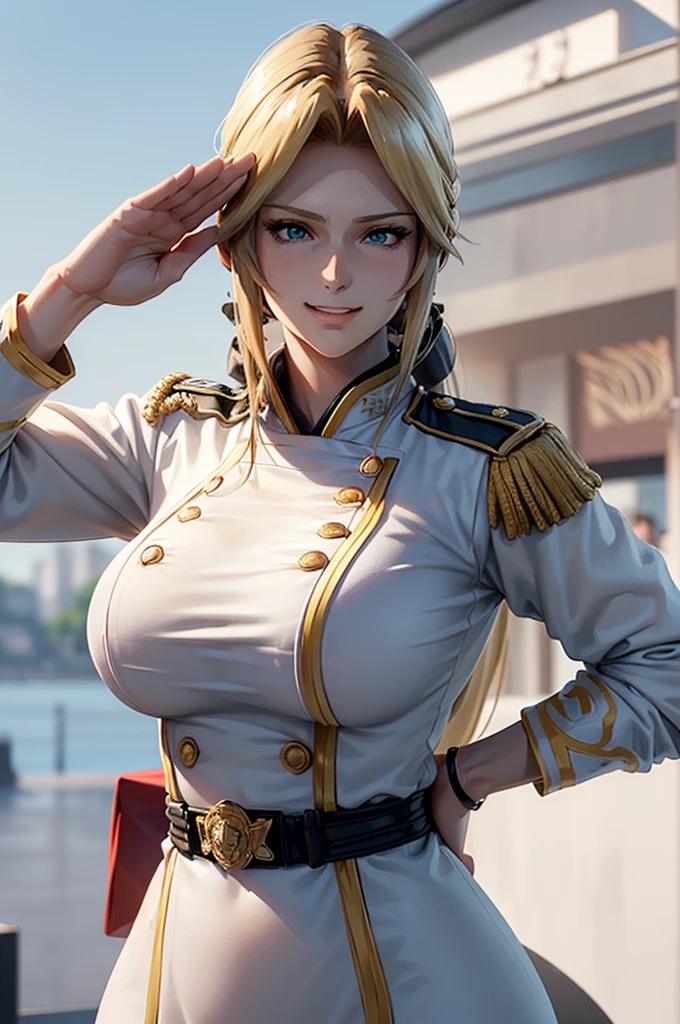8k(White military uniform, White military uniform:1.5 )
Masterpiece(woman,Huge breasts,Huge breasts:1.5,とても唇が赤いHuge breastsを強調,Big Ass,Narrow waist,Long legs,Green Eyes Standing)
8k((Anime Style,Henyohe 8k((Anime Style,A sloppy smile,What we are looking for,Face mischievous face,The facial expression is accurate:1.1))))
8k(Staring at me)
8k((Focus on the face))
8k(The facial expression is accurate)
8k(きれいなwoman)
8k(Tight fit)
8k(Model standing)
(Red face)
8k((Right hand salute:1.5))
(Long blonde hair:1.1)
8k(The facial expression is accurate)