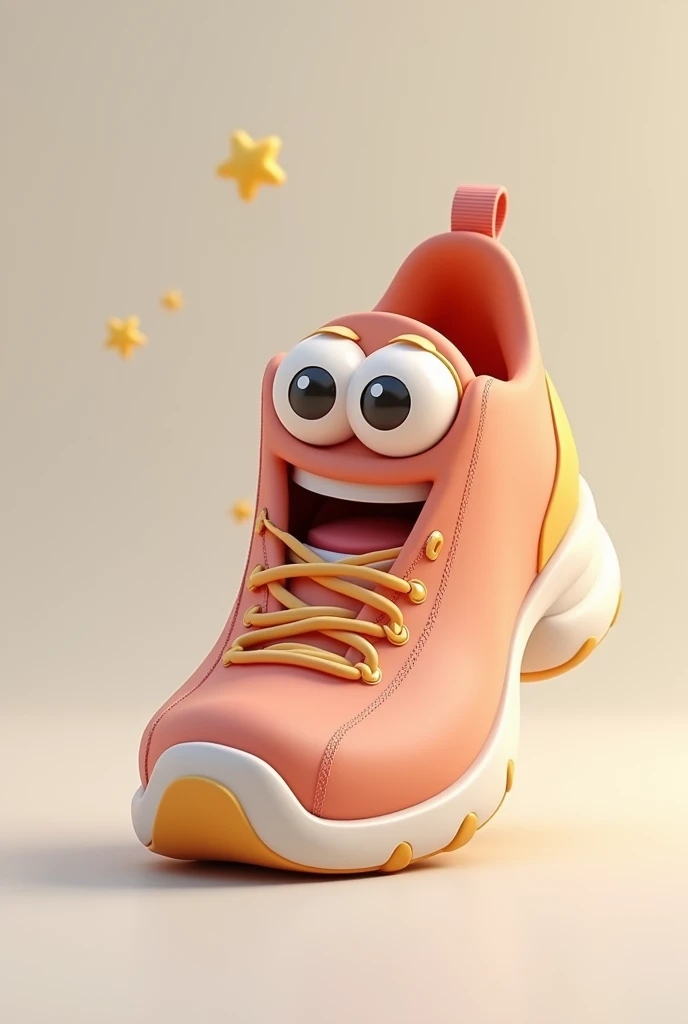 Generate a picture of smiling Shoe with eye