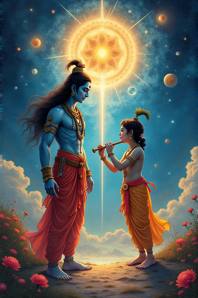 Lord shiva with krishna