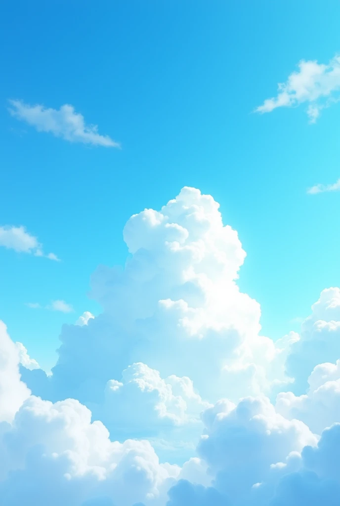 clear blue sky full of clouds