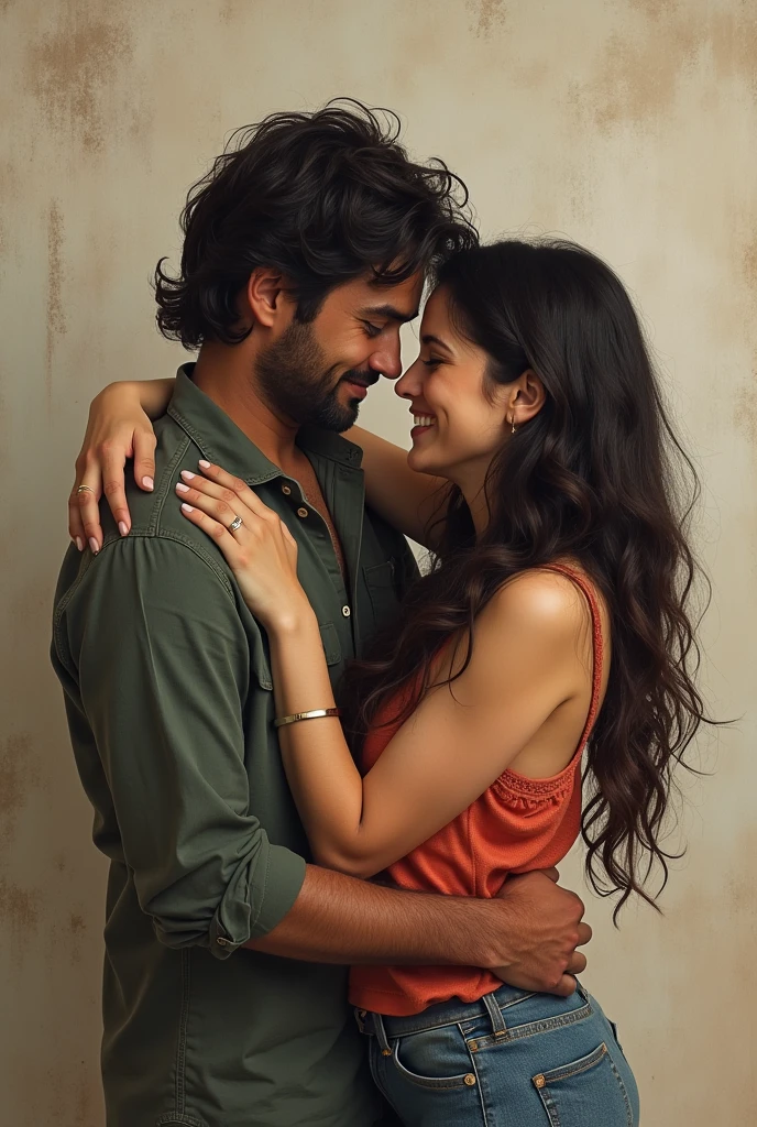 That these two people hug each other 