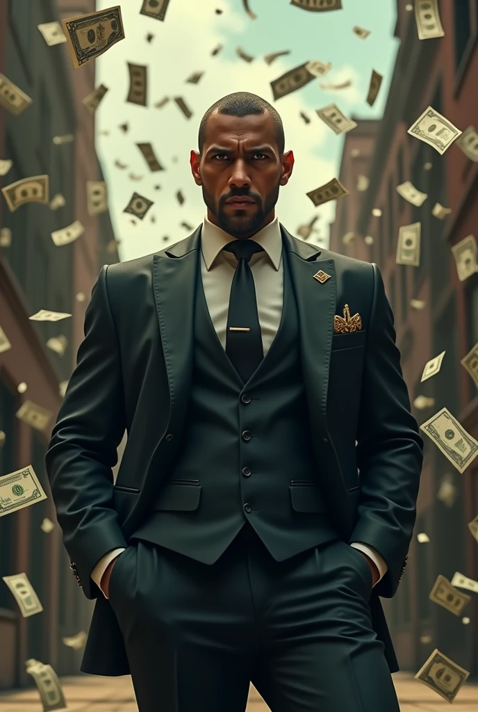 Generates the name of (Alex papo king)
With bills falling from the sky with a gangster theme