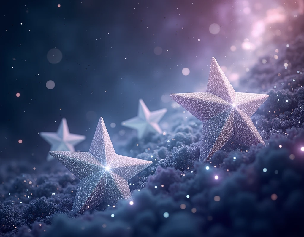 Silver-Glitter-Stars: Celestial Glamour, Shimmering Stardust, Galactic Elegance