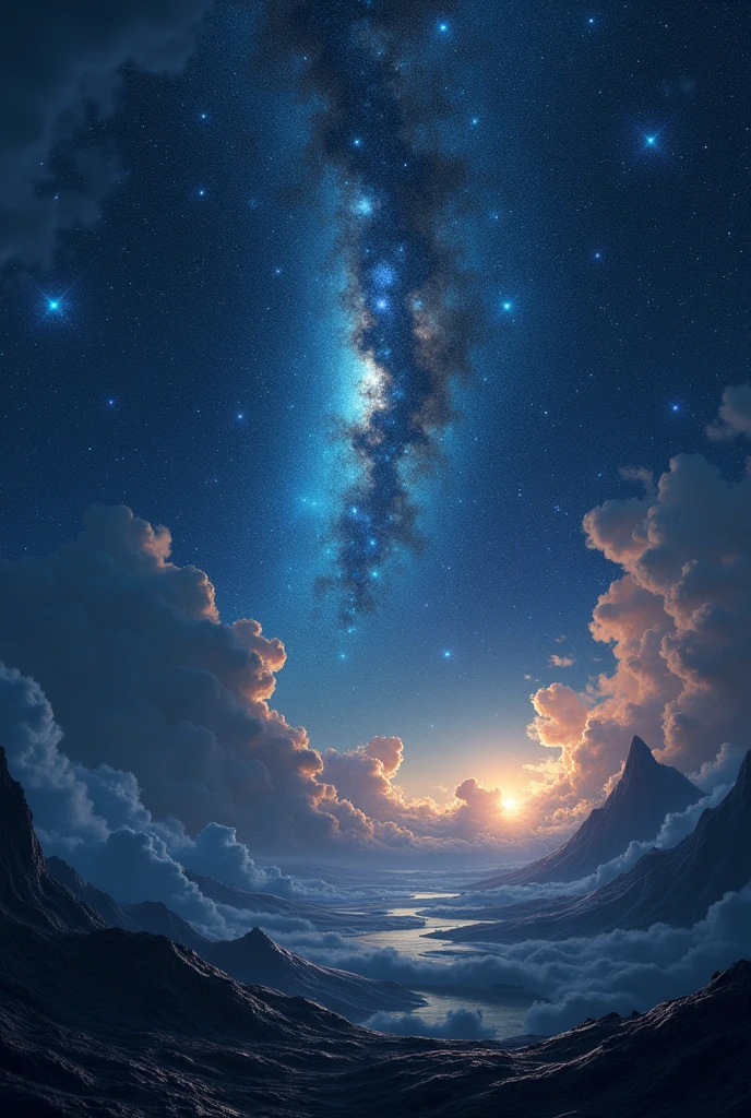 A dark starry mysterious background