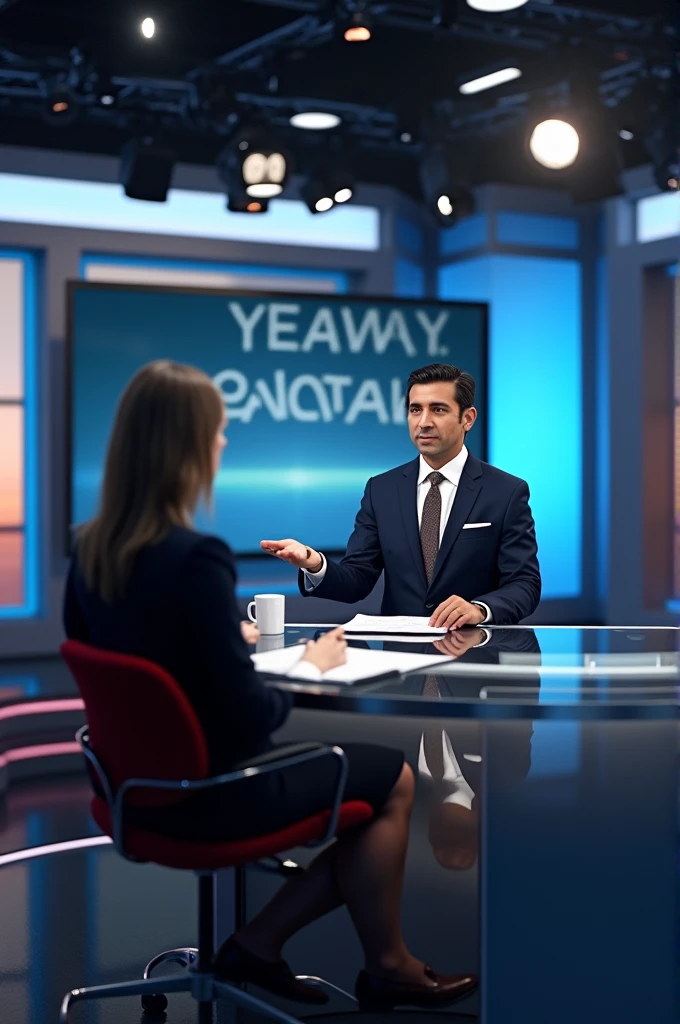 An image that looks like a newscast that has the phrase ai Talha bagwan prompt Engineer