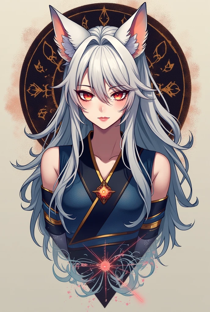 Yae Miko waifurama tattoo design