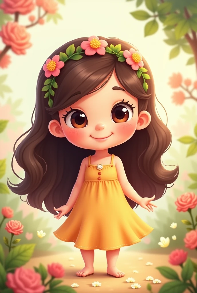 cartoon character  girl who is sweet, kind, soft hearted 